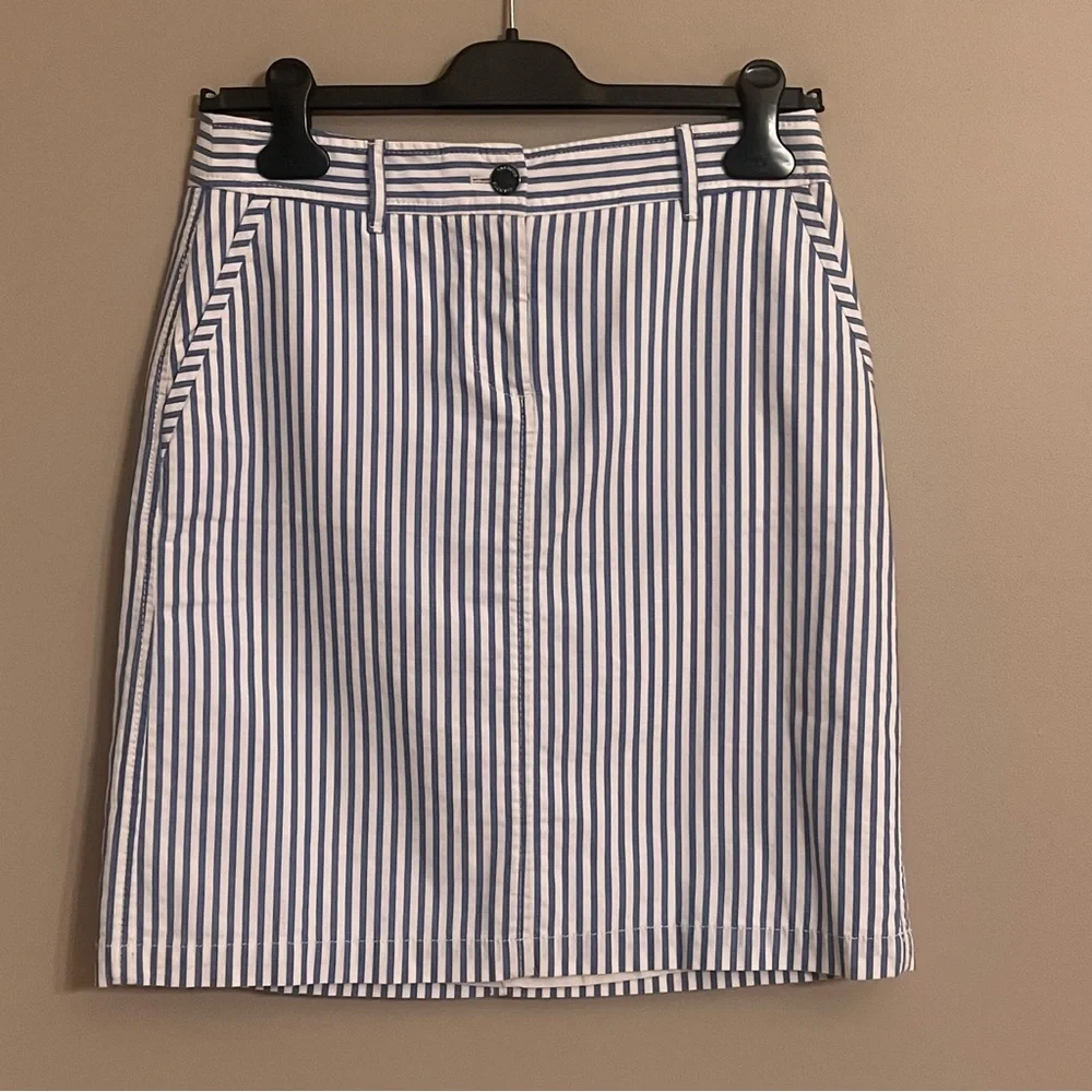 Talbots blue & white striped skirt Size 4P
